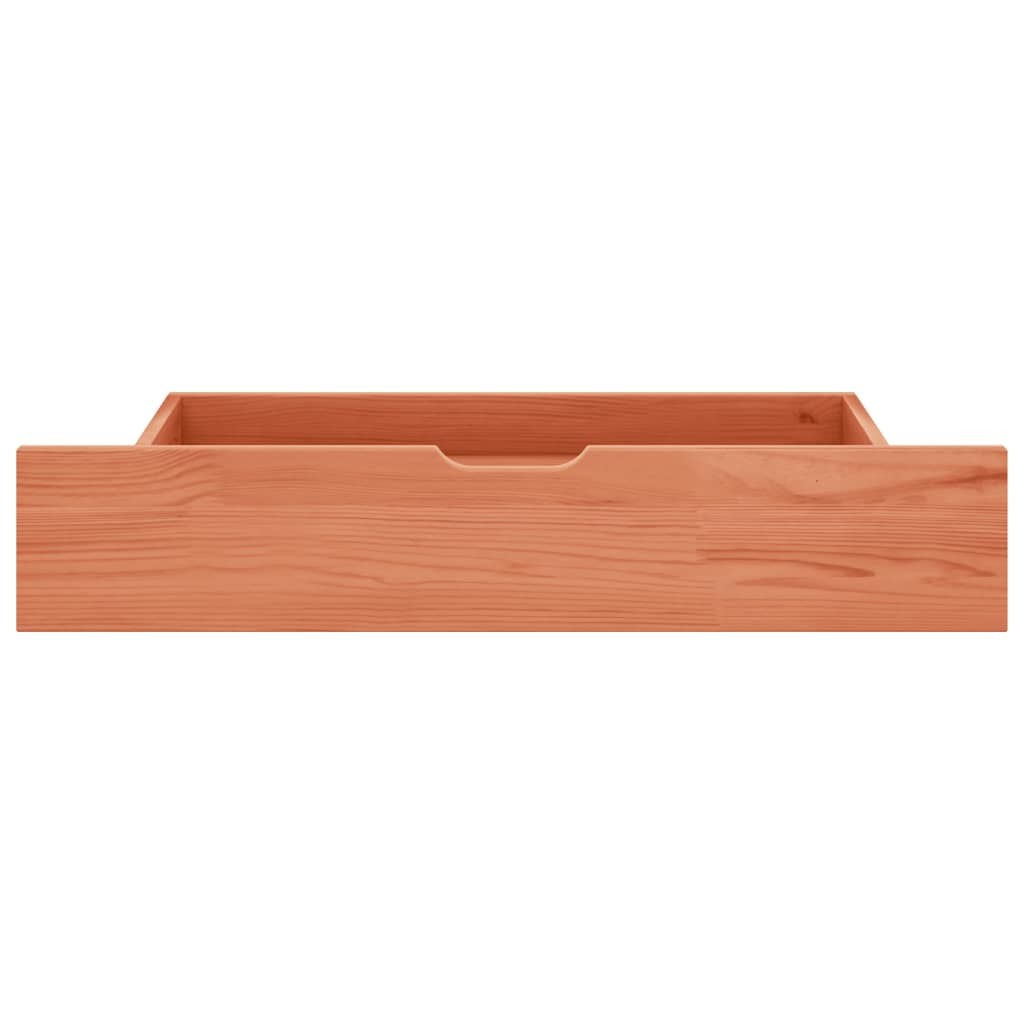 Canopy Bed Frame with 2 Drawers Solid Pine Wood 180x200 cm